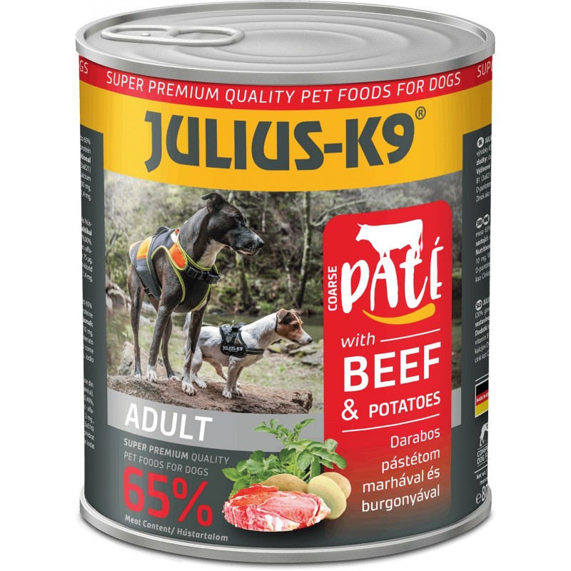 Pate Julius K9 cu ficat, vita si cartofi 400 gr