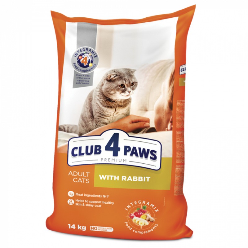 Hrana uscata pentru pisici Club 4 Paws Iepure 14 kg