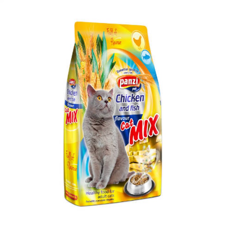 Hrana uscata pentru pisici Panzi cat mix cu pui 10 kg