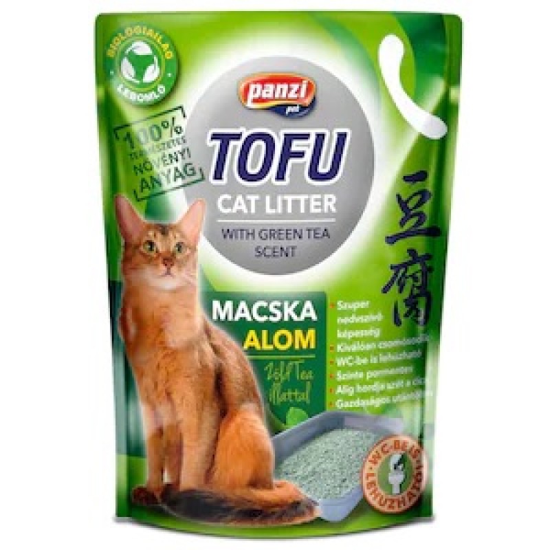 Asternut pentru pisici Tofu cu ceai verde 2,5 kg