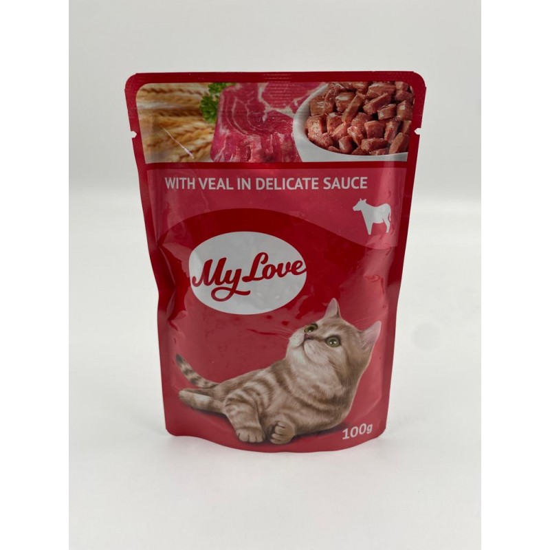 Hrana umeda pisici cu Vita în sos  My Love 100 gr