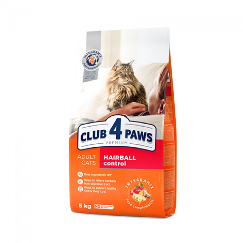 Hrana uscata pentru pisici Club 4 Paws eliminarea ghemotoacelor 14 kg